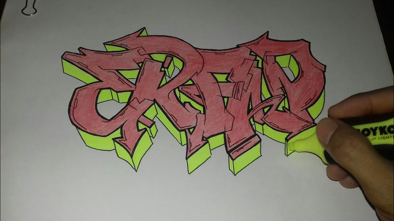 Detail Grafiti Nama Di Kertas Nomer 6