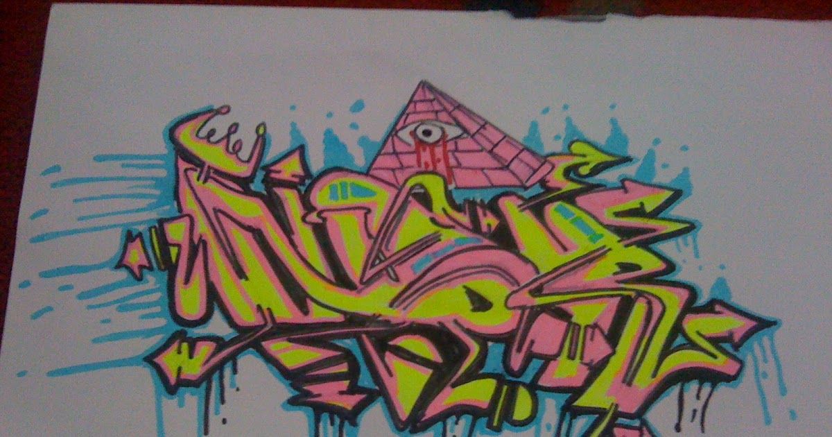 Detail Grafiti Nama Gilang Nomer 12