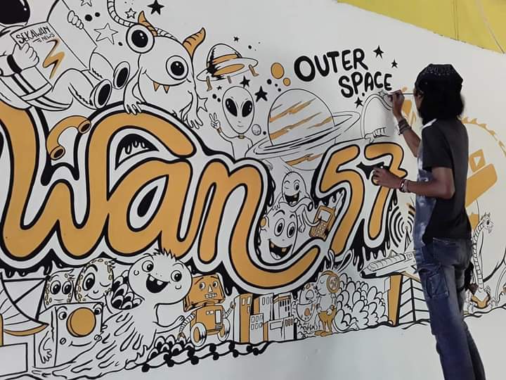 Detail Grafiti Nama Gilang Nomer 35