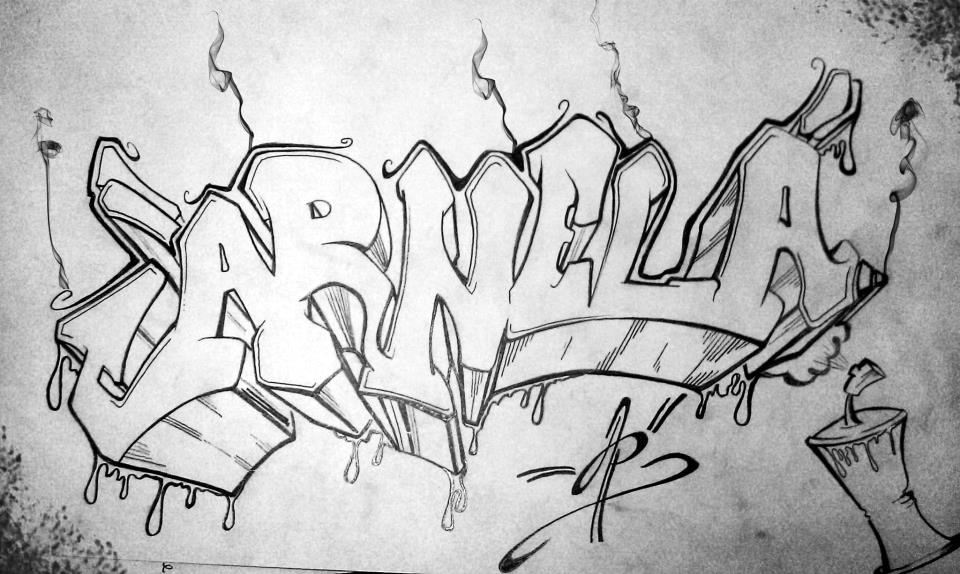 Detail Grafiti Pensil Nomer 47