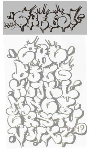 Detail Grafity Abjad Az Nomer 13