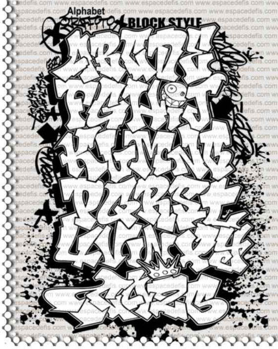 Detail Grafity Abjad Az Nomer 5