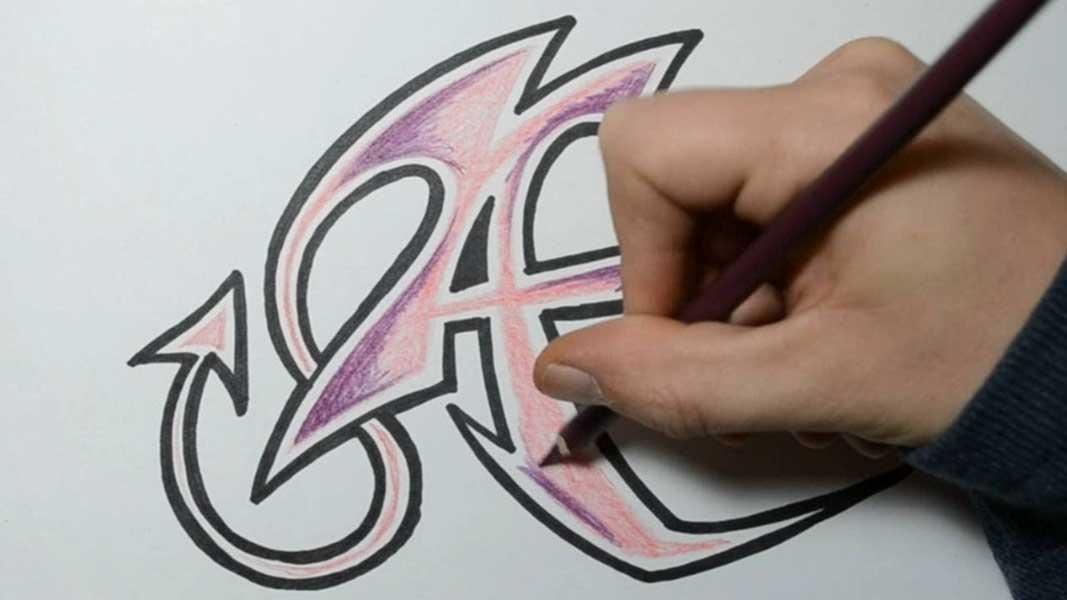 Detail Grafity Huruf A Nomer 32