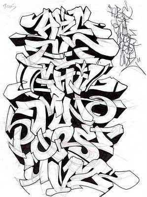 Detail Grafity Huruf Abjad Nomer 10