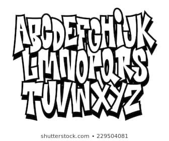 Detail Grafity Huruf Abjad Nomer 18