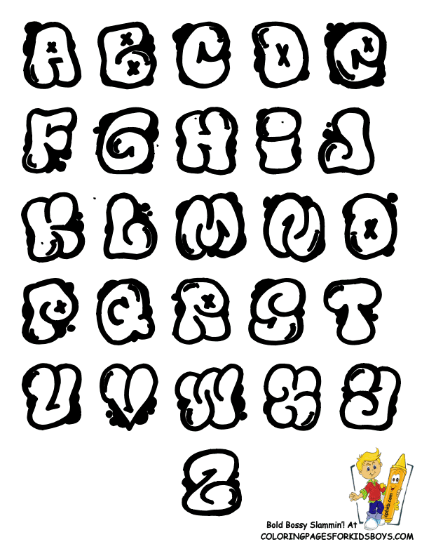 Detail Grafity Huruf Abjad Nomer 30