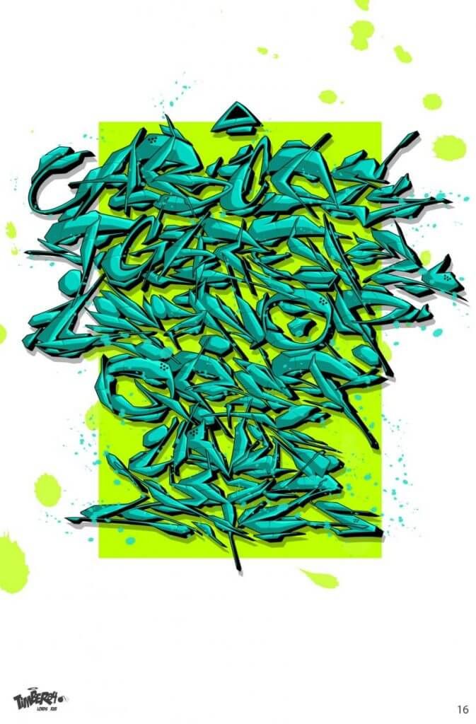 Detail Grafity Huruf Abjad Nomer 36