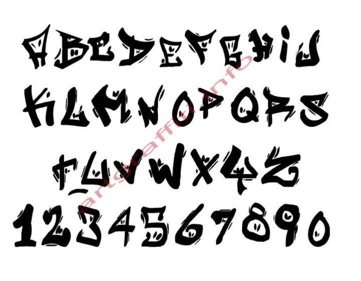 Detail Grafity Huruf Abjad Nomer 43