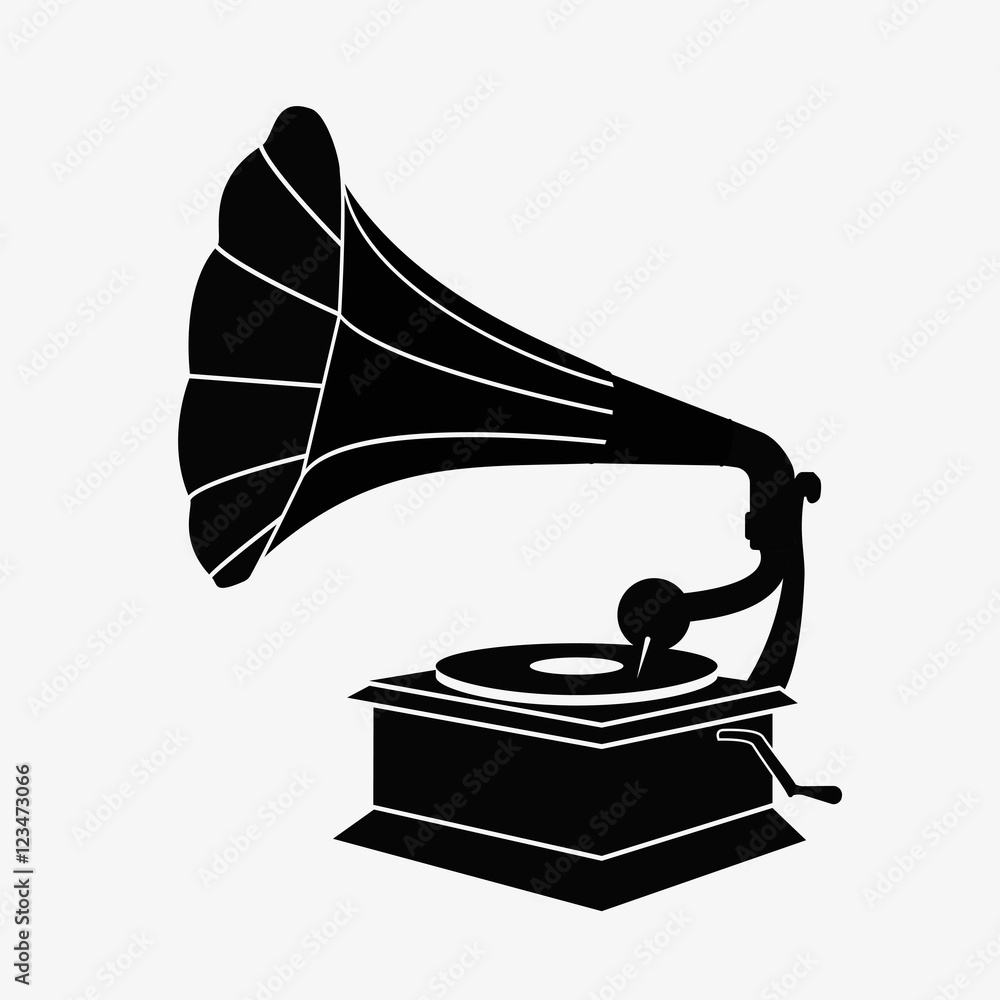 Detail Gramophone Vector Nomer 11