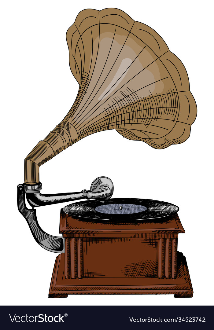 Detail Gramophone Vector Nomer 17