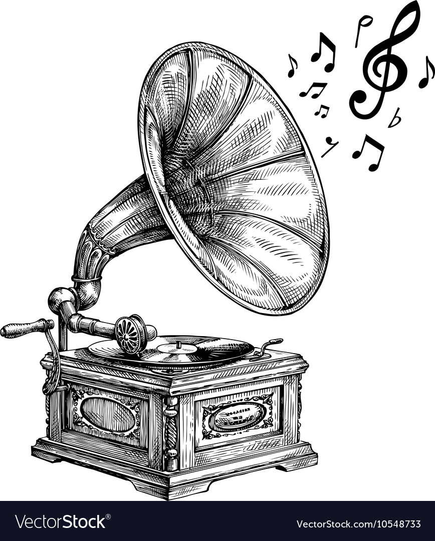 Detail Gramophone Vector Nomer 20
