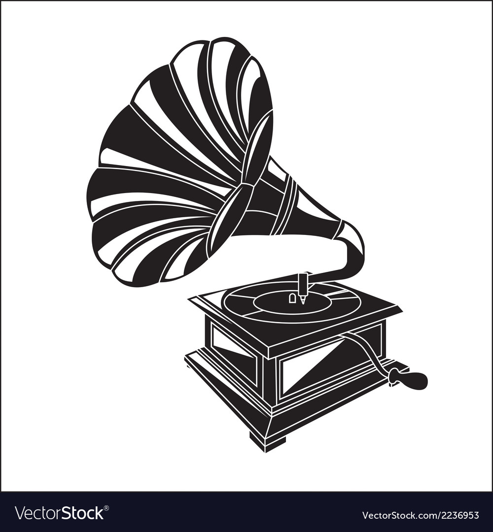 Detail Gramophone Vector Nomer 3