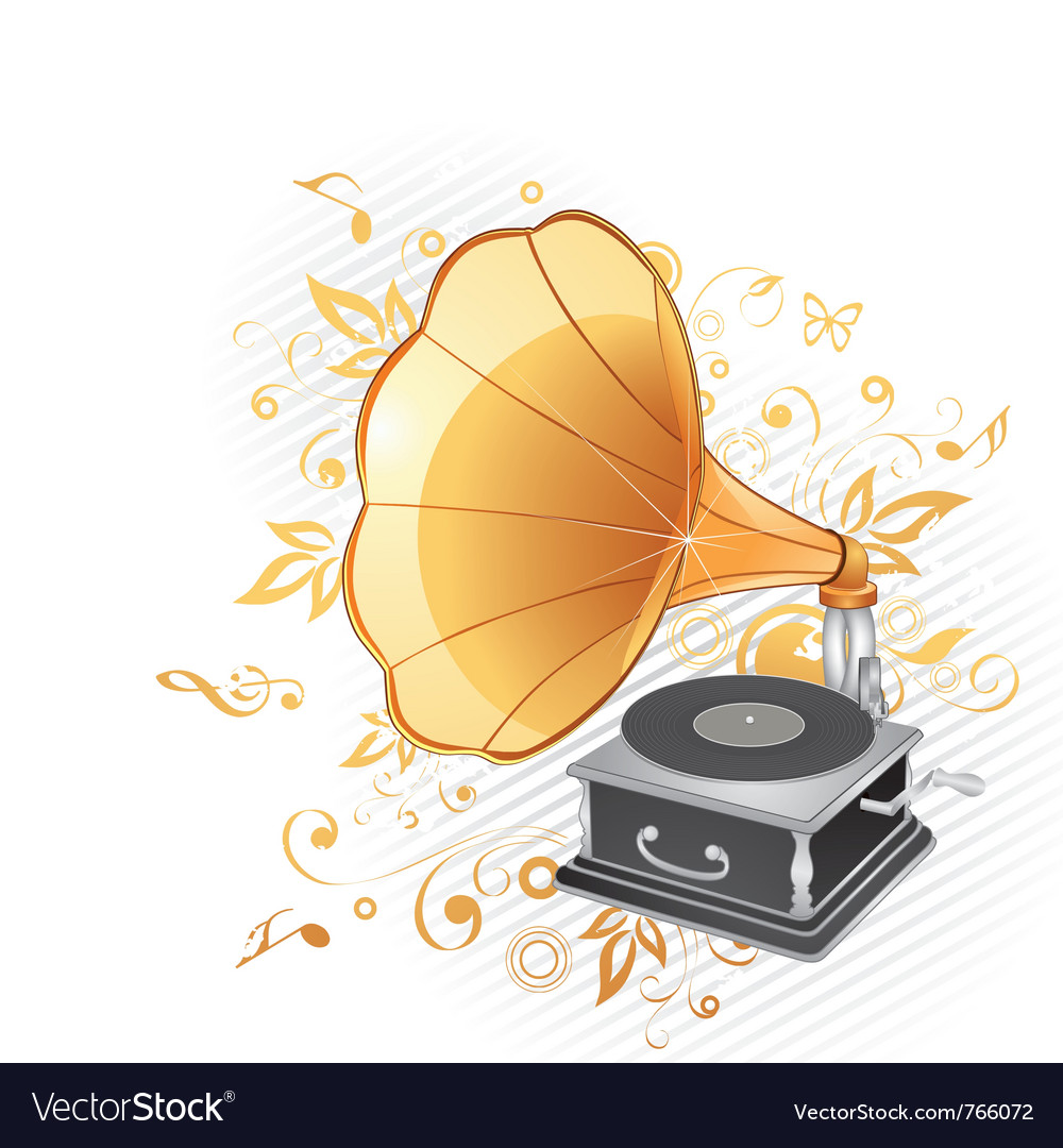 Detail Gramophone Vector Nomer 21