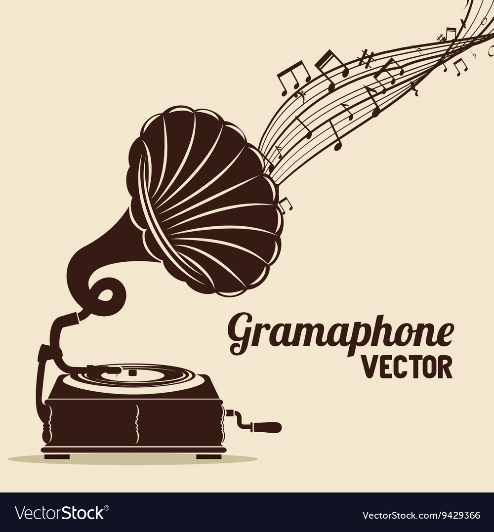 Detail Gramophone Vector Nomer 23