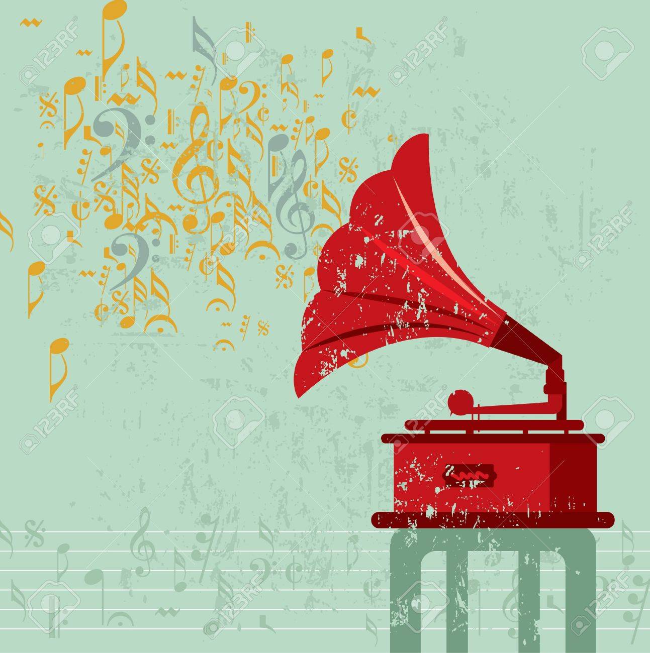 Detail Gramophone Vector Nomer 25