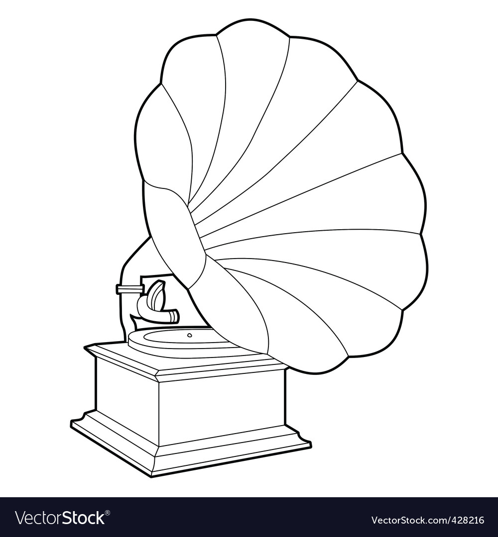 Detail Gramophone Vector Nomer 28