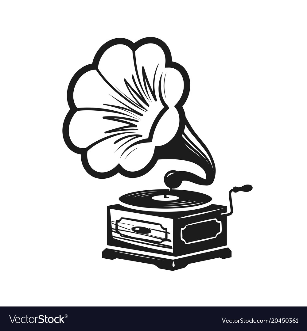 Detail Gramophone Vector Nomer 34