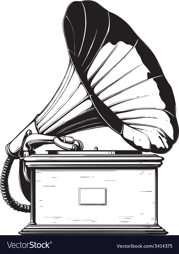 Detail Gramophone Vector Nomer 6