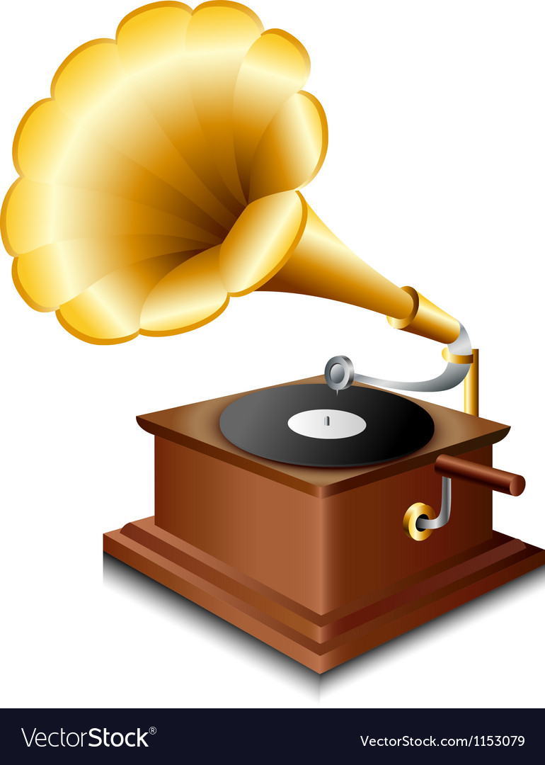 Detail Gramophone Vector Nomer 10