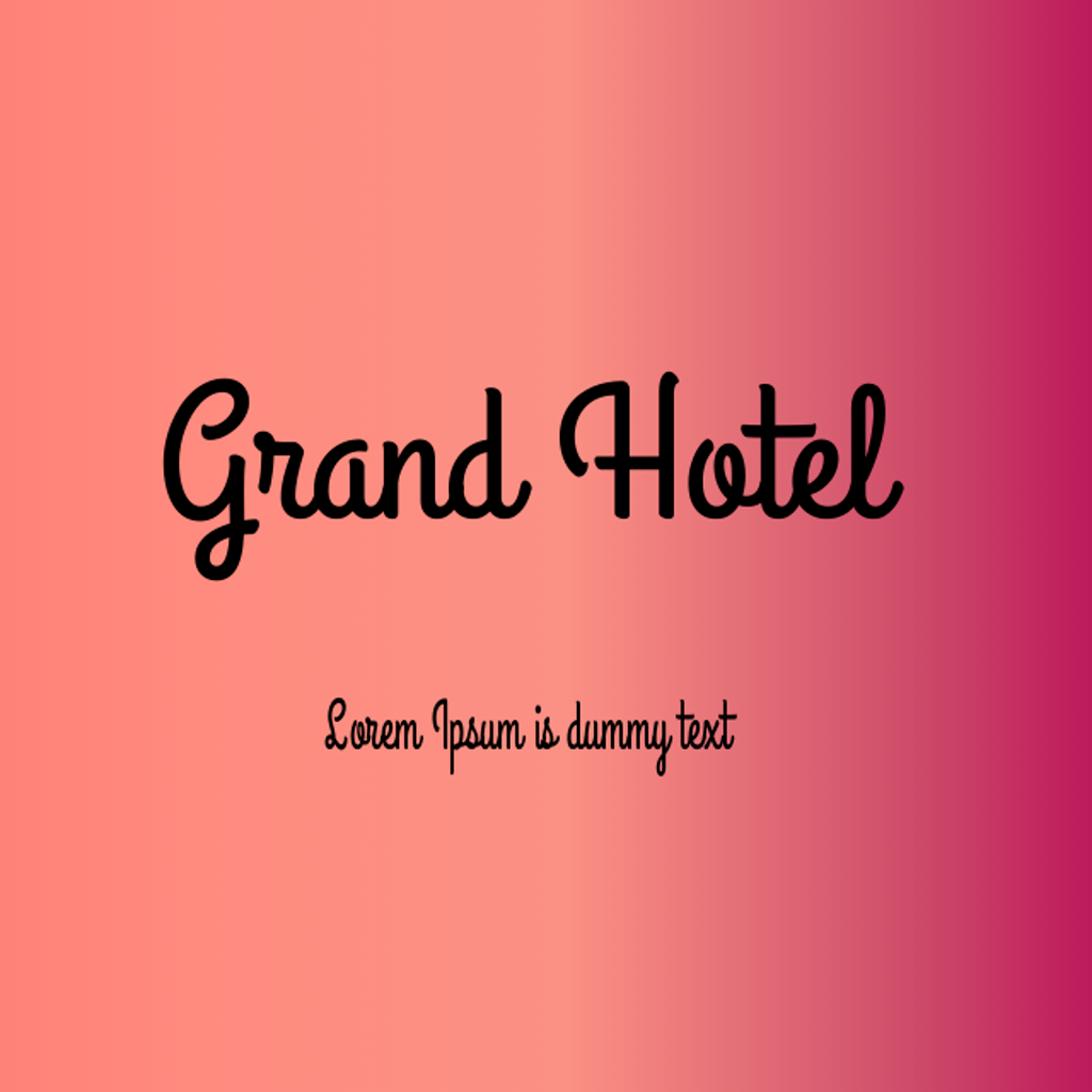 Detail Grand Hotel Font Nomer 38