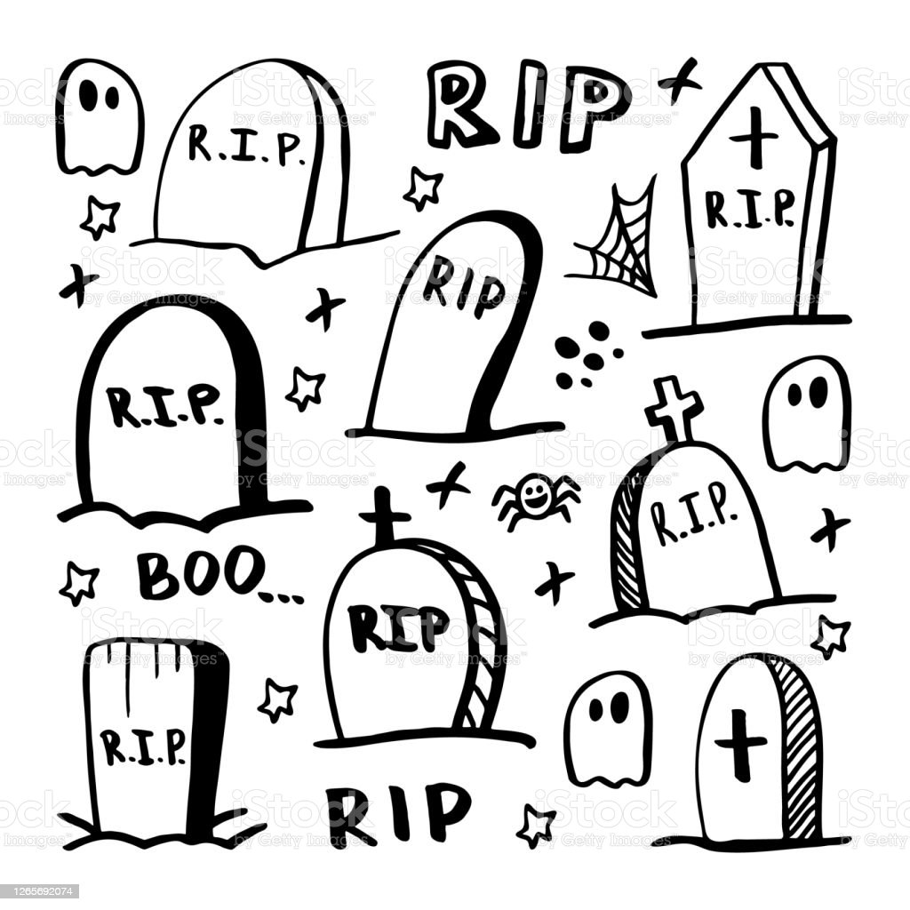 Detail Gravestone Clipart Nomer 44