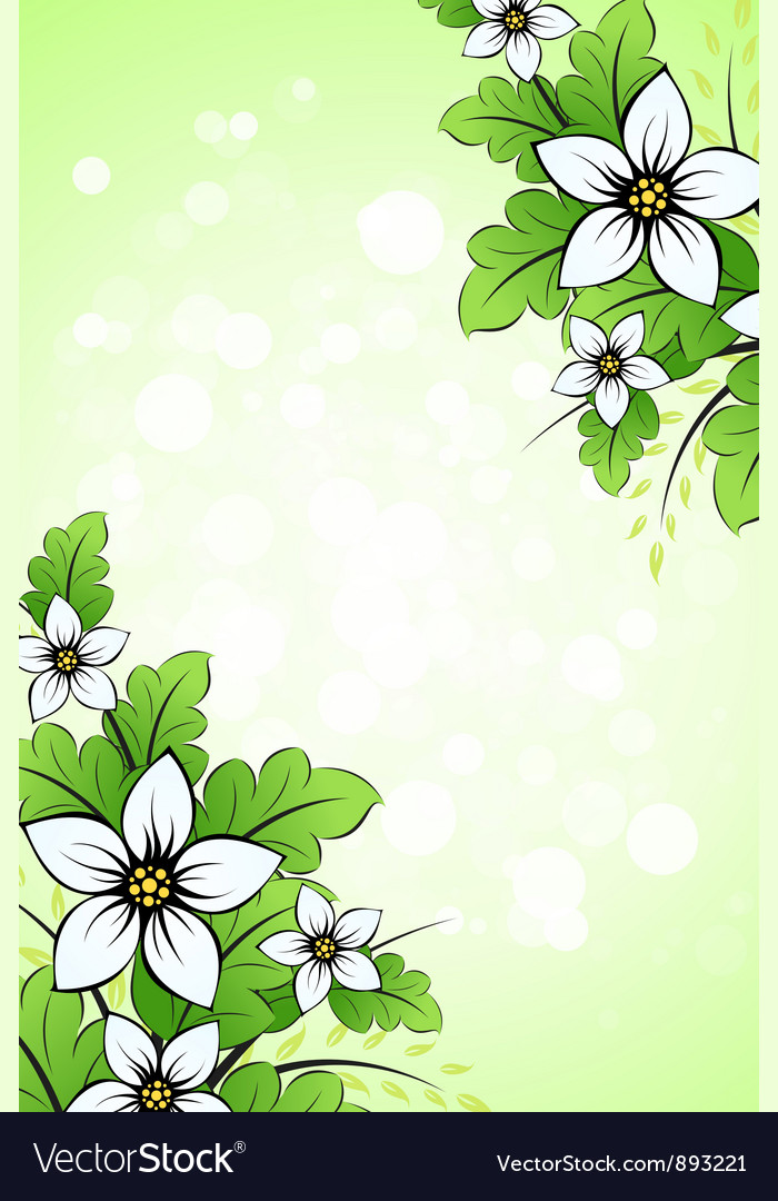 Detail Green Background Floral Nomer 2
