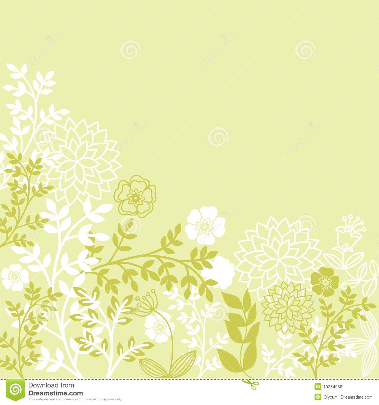 Detail Green Background Floral Nomer 15