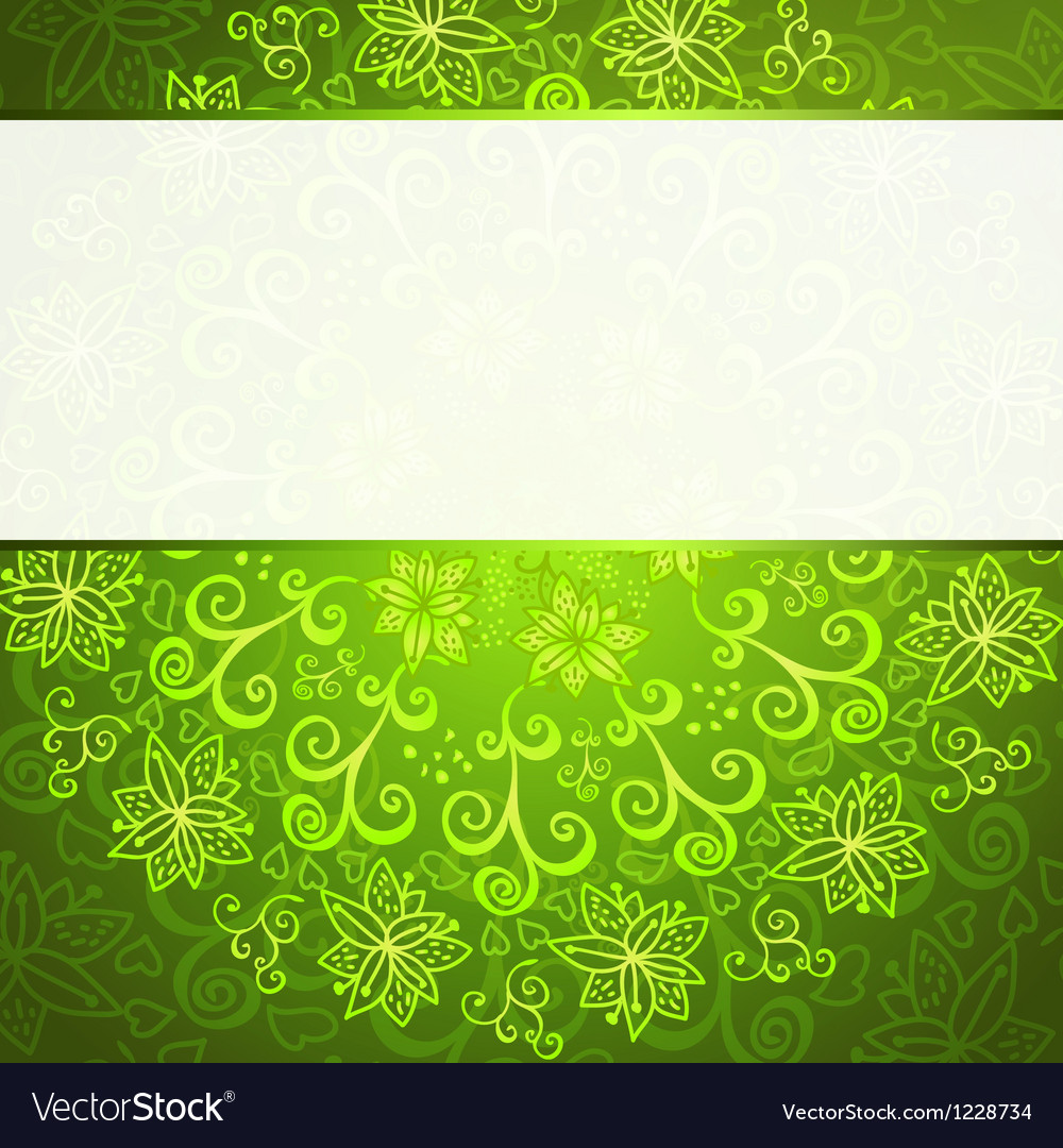 Detail Green Background Floral Nomer 17
