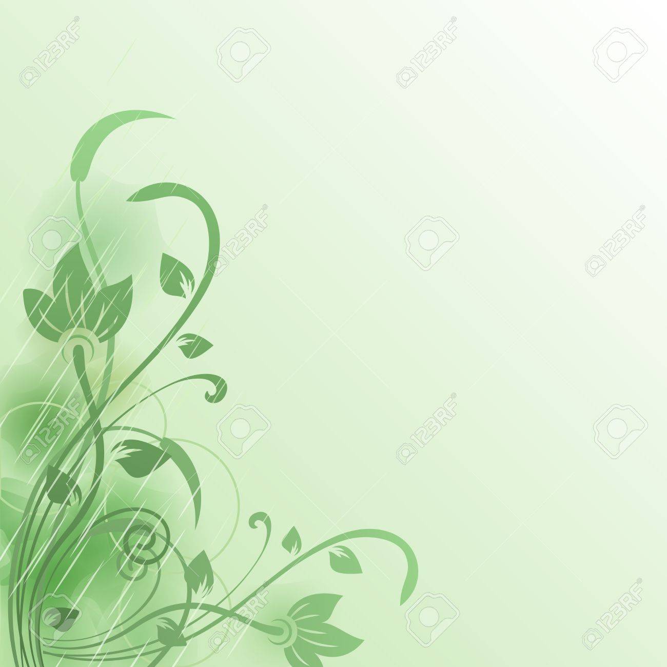 Detail Green Background Floral Nomer 24