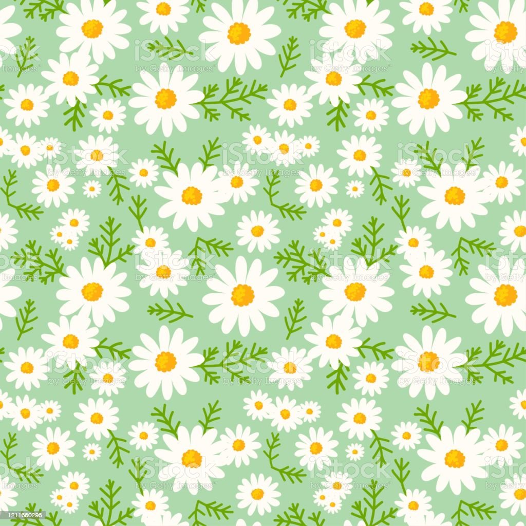 Detail Green Background Floral Nomer 25