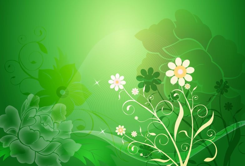 Detail Green Background Floral Nomer 5