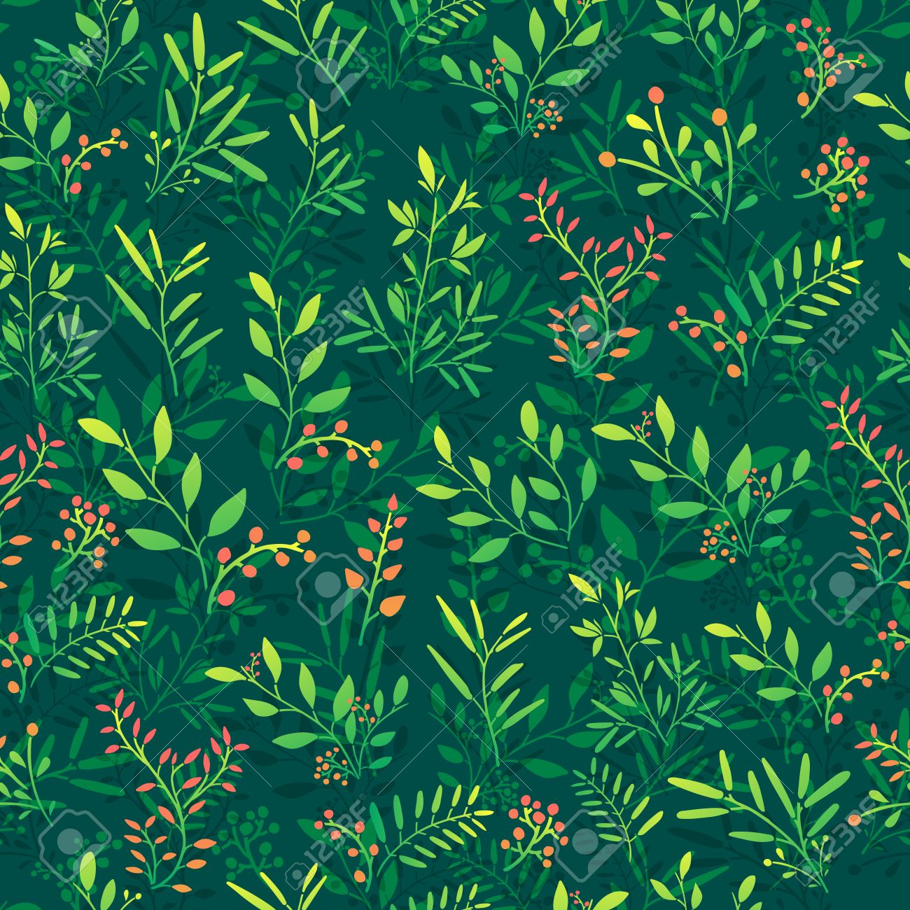 Detail Green Background Floral Nomer 46