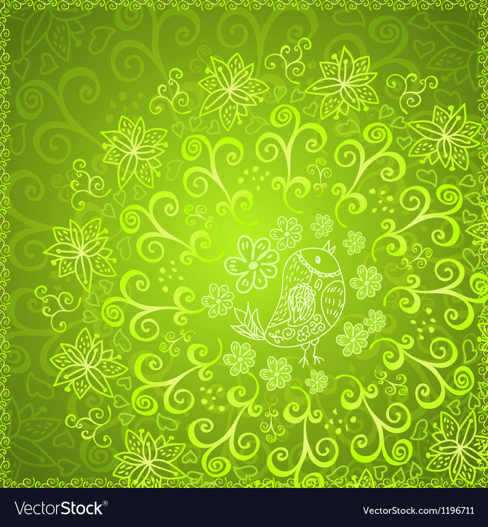Detail Green Background Floral Nomer 8