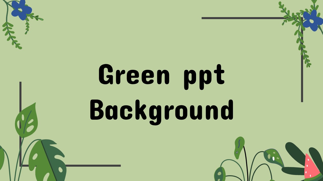 Detail Green Background Ppt Nomer 22