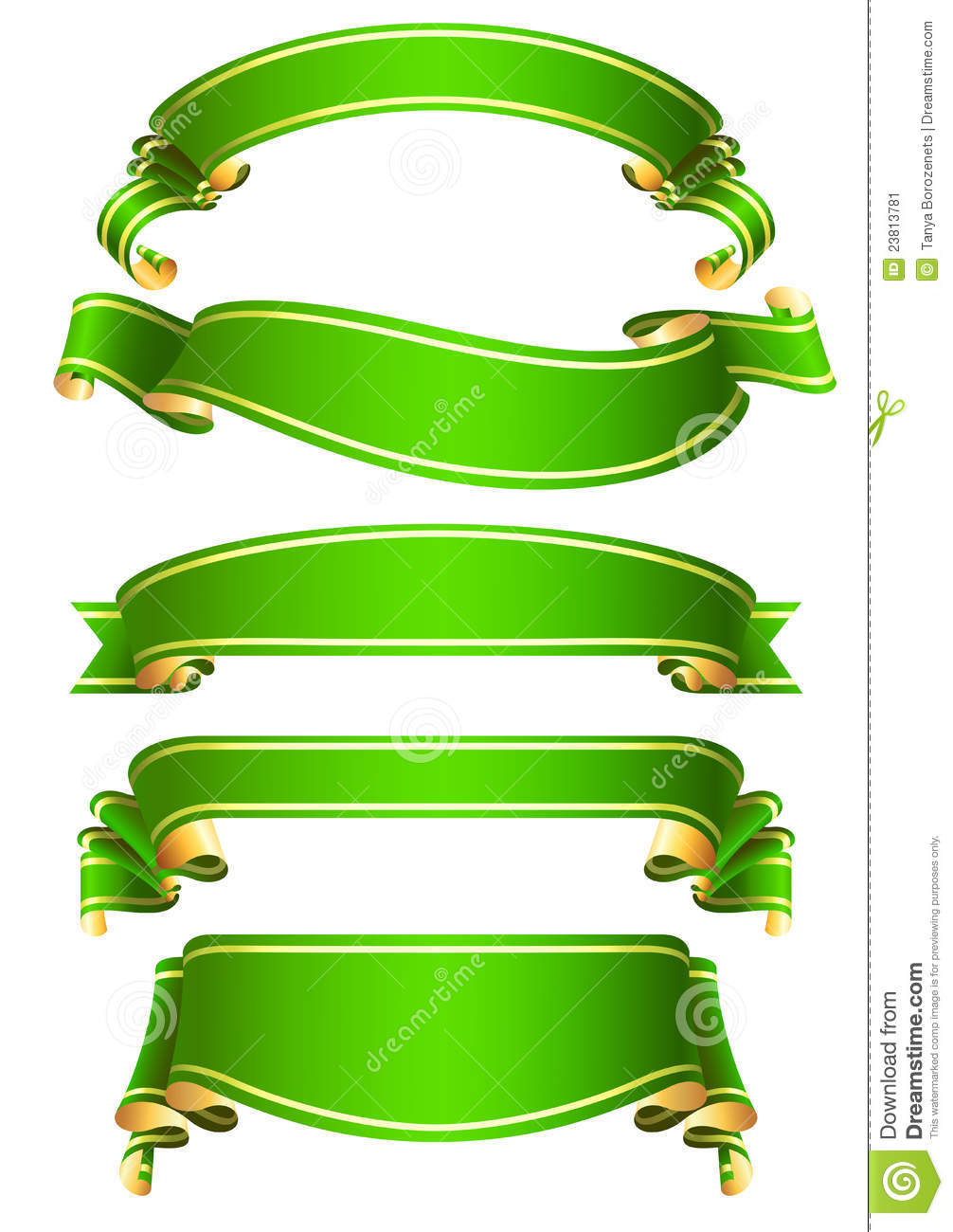 Detail Green Banner Vector Nomer 7