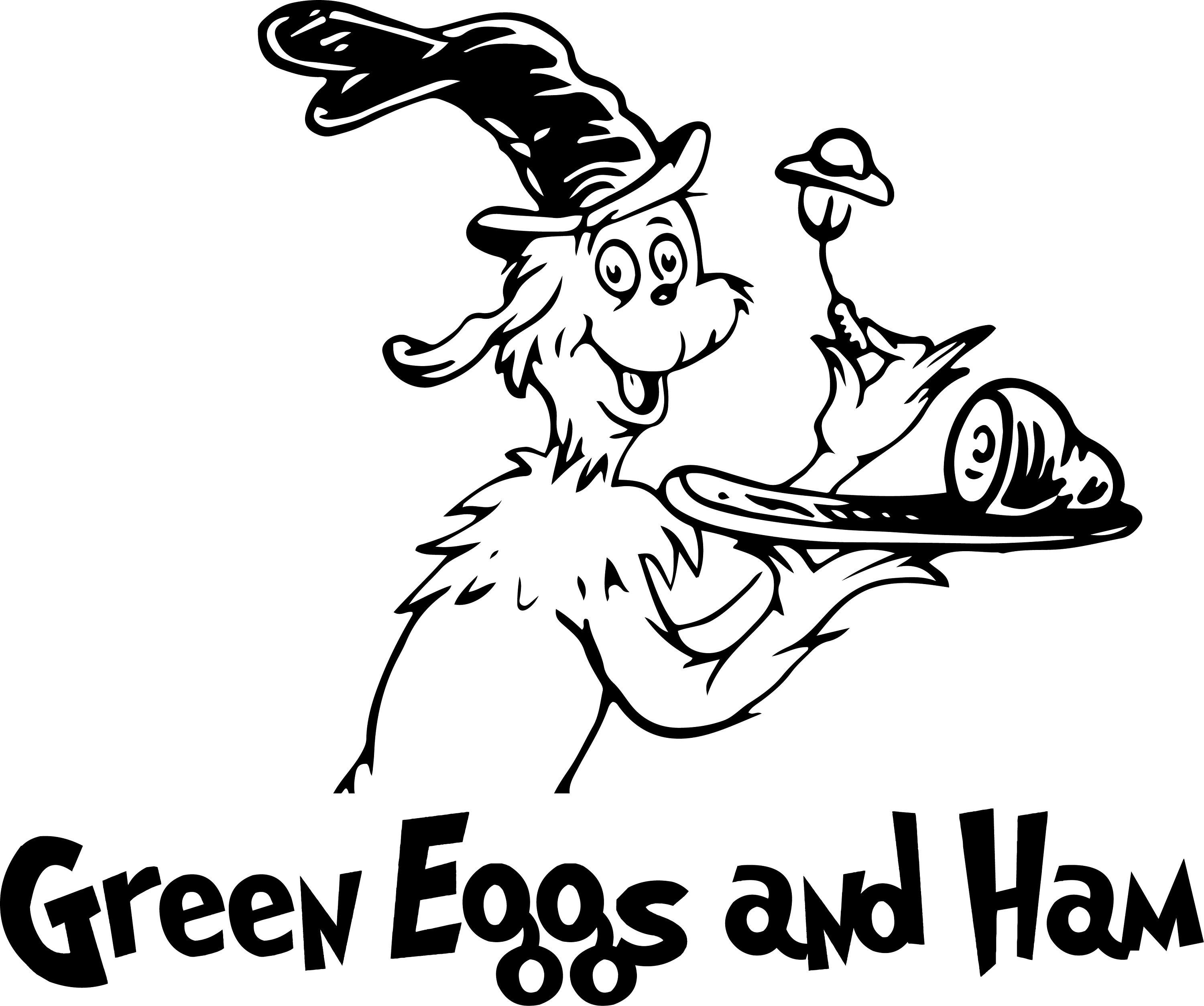 Detail Green Eggs And Ham Clipart Black And White Nomer 3