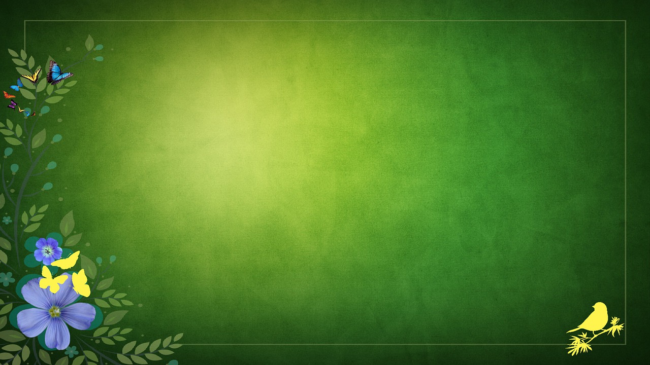 Green Flower Background - KibrisPDR