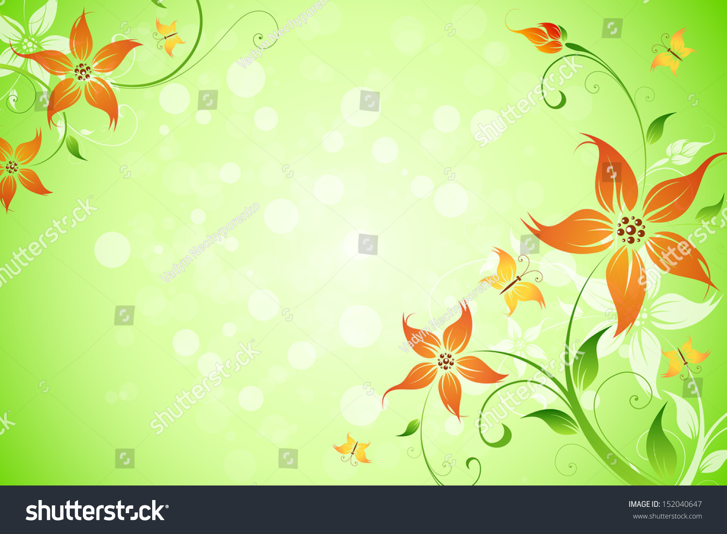 Detail Green Flower Background Nomer 21