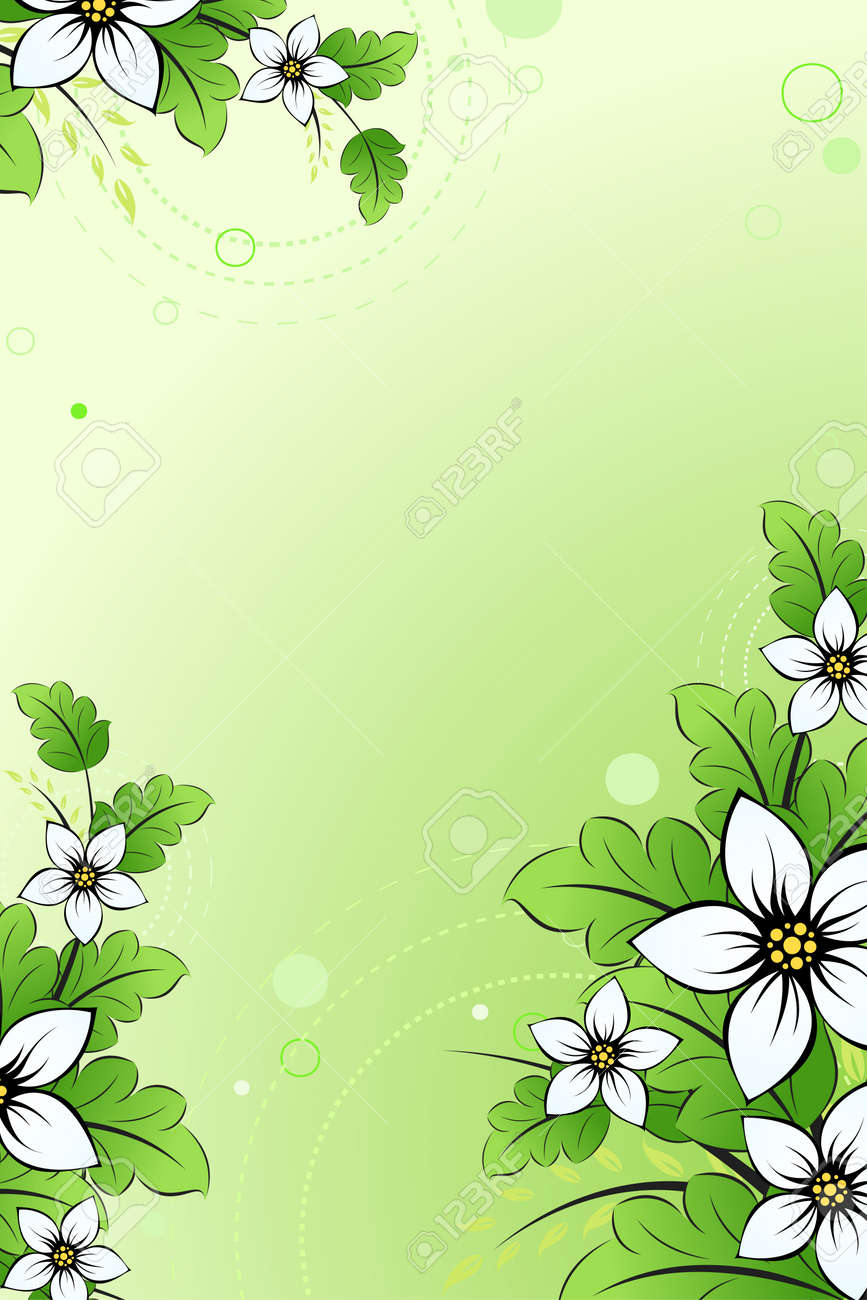 Detail Green Flower Background Nomer 37