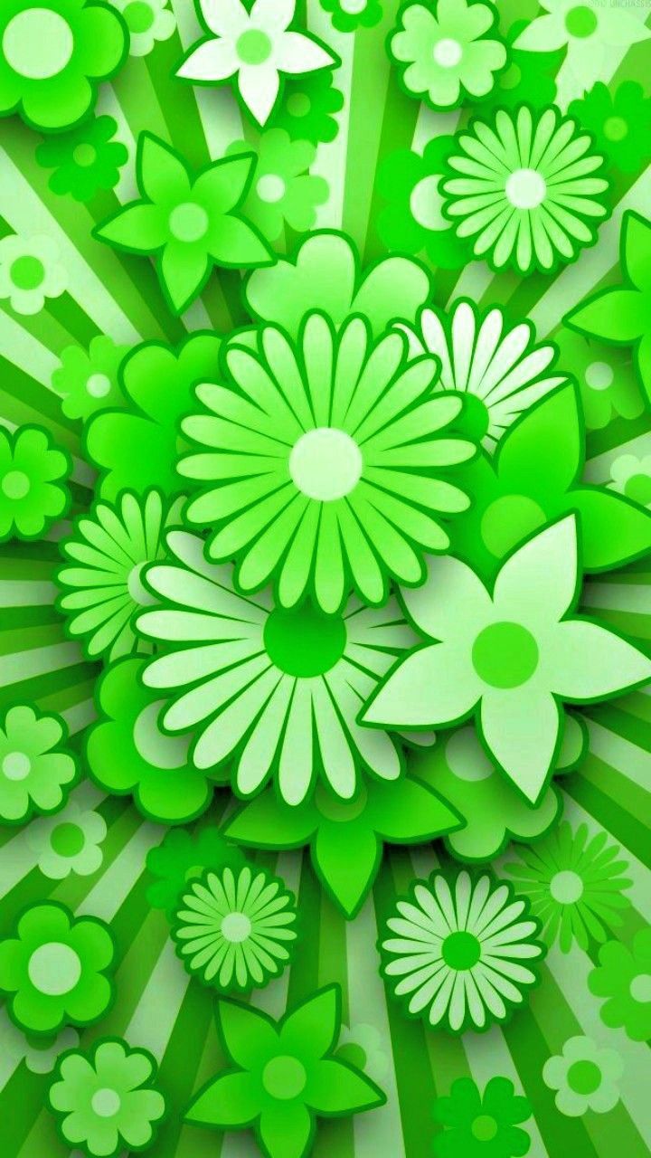 Detail Green Flower Background Nomer 54