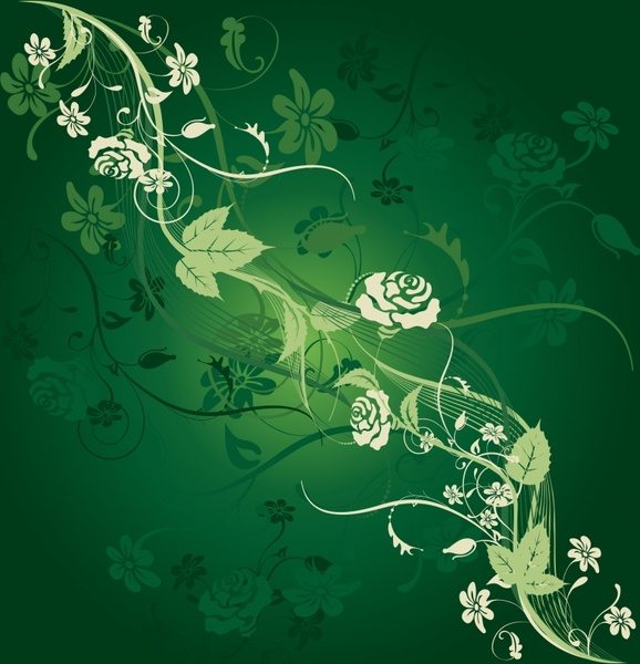 Detail Green Flower Background Nomer 57