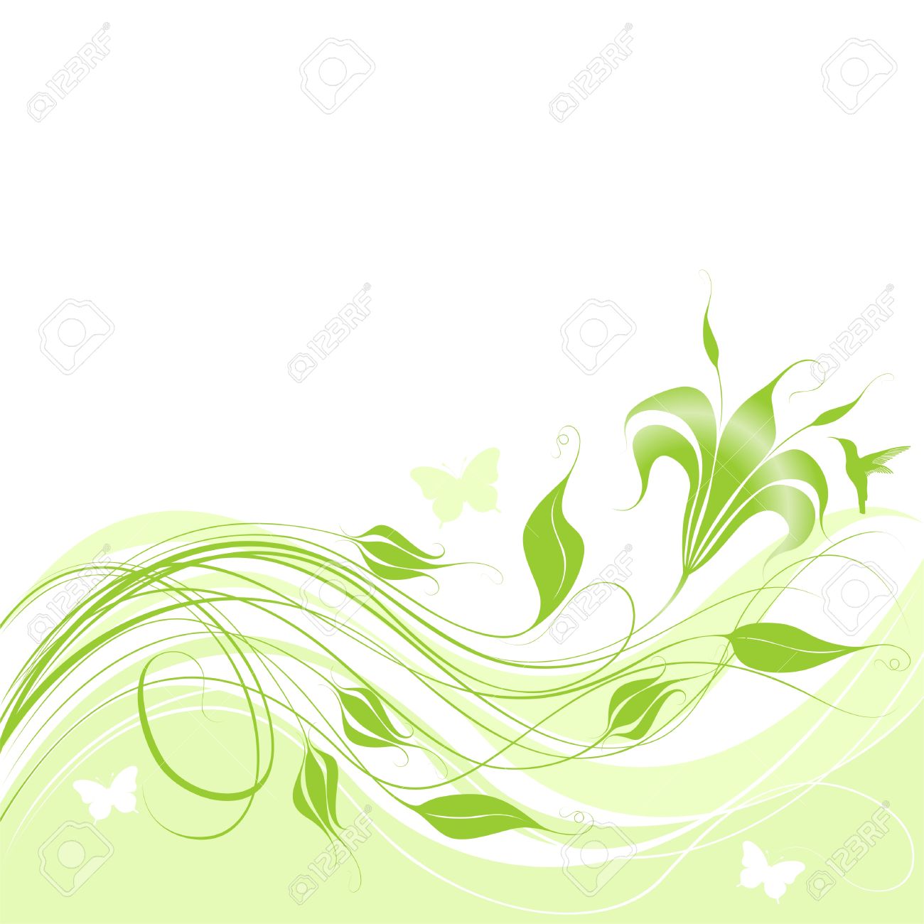 Detail Green Flower Background Design Nomer 26