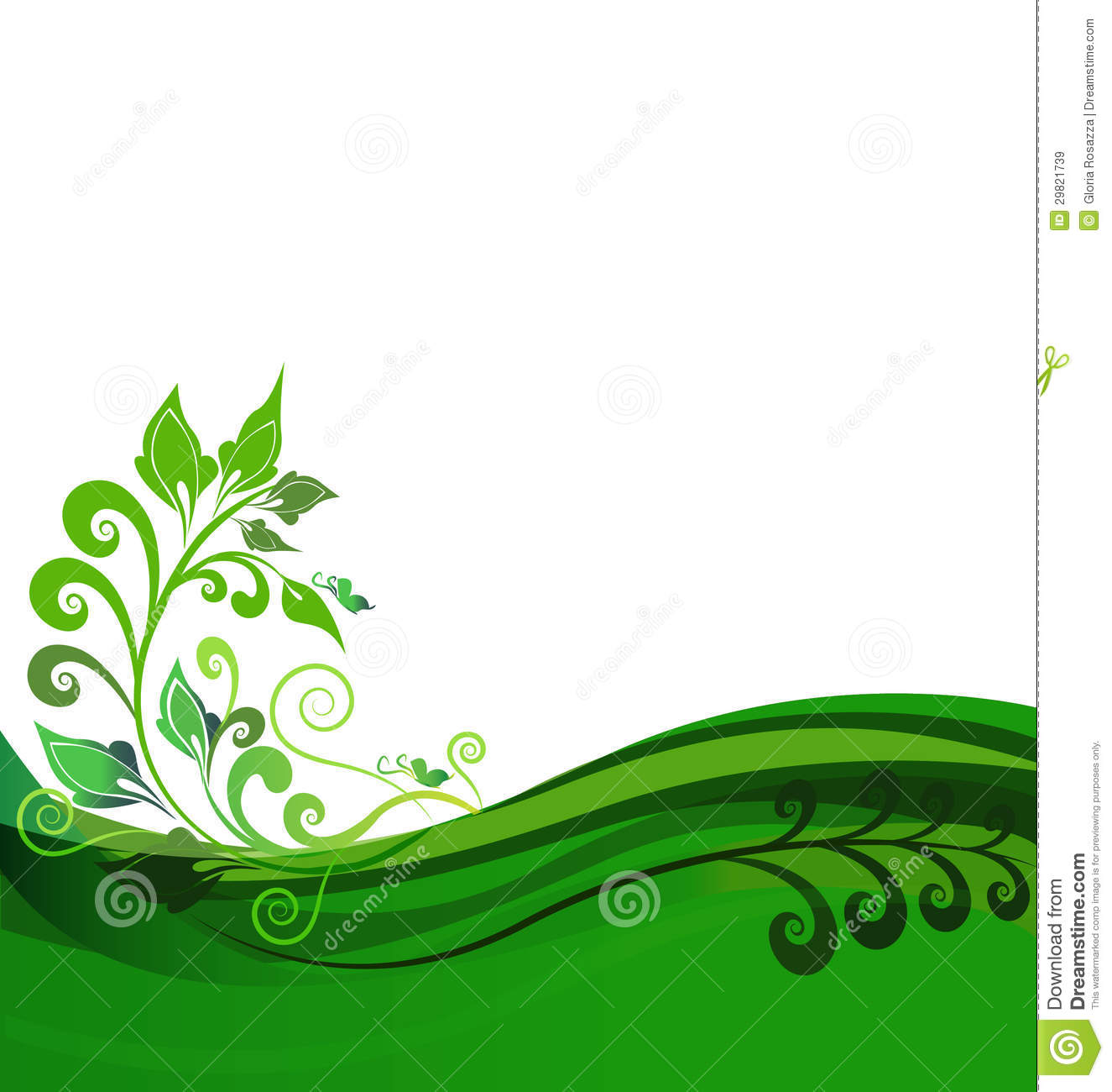 Detail Green Flower Background Design Nomer 28