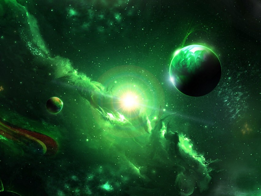 Detail Green Galaxy Background Nomer 12