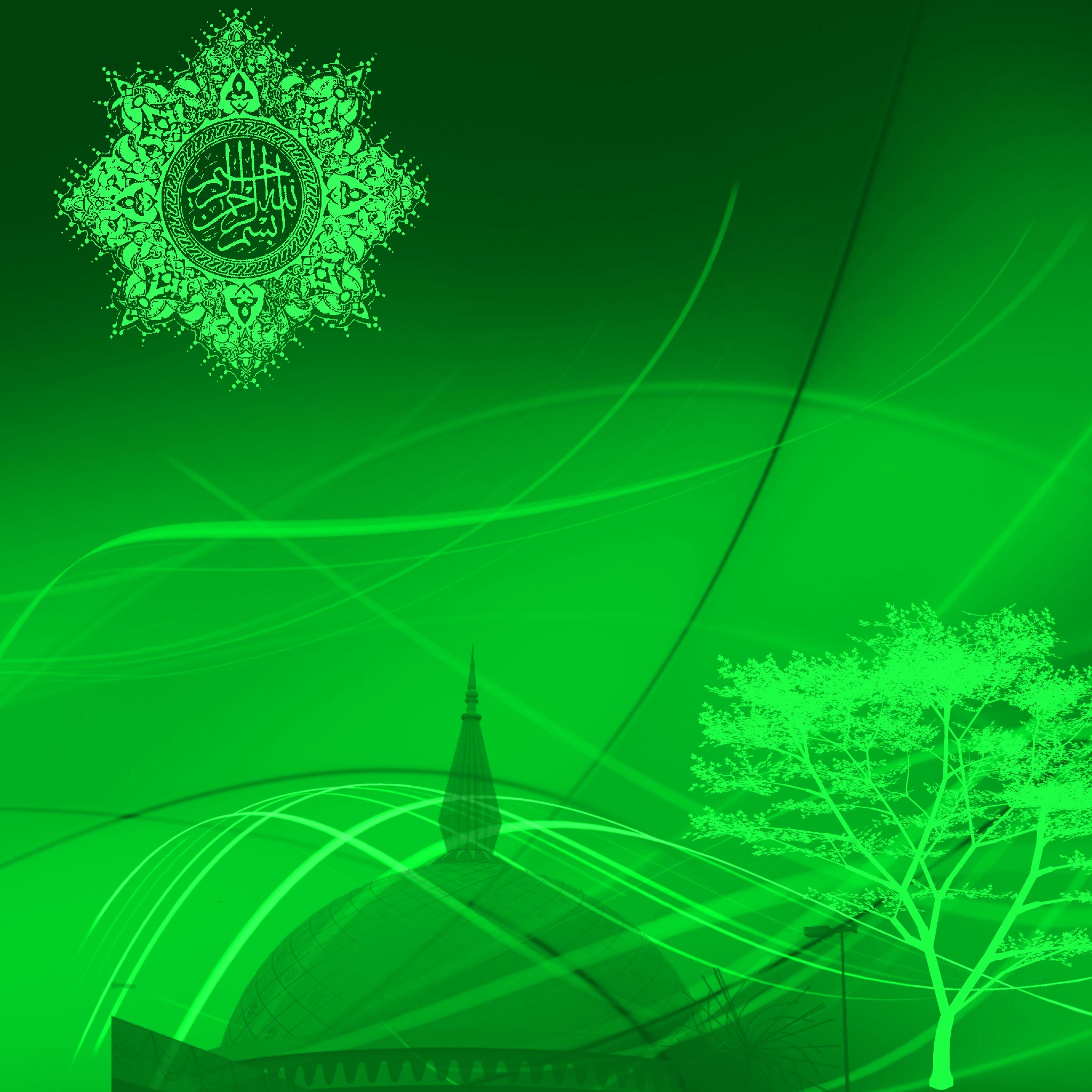 Detail Green Islamic Wallpaper Nomer 24