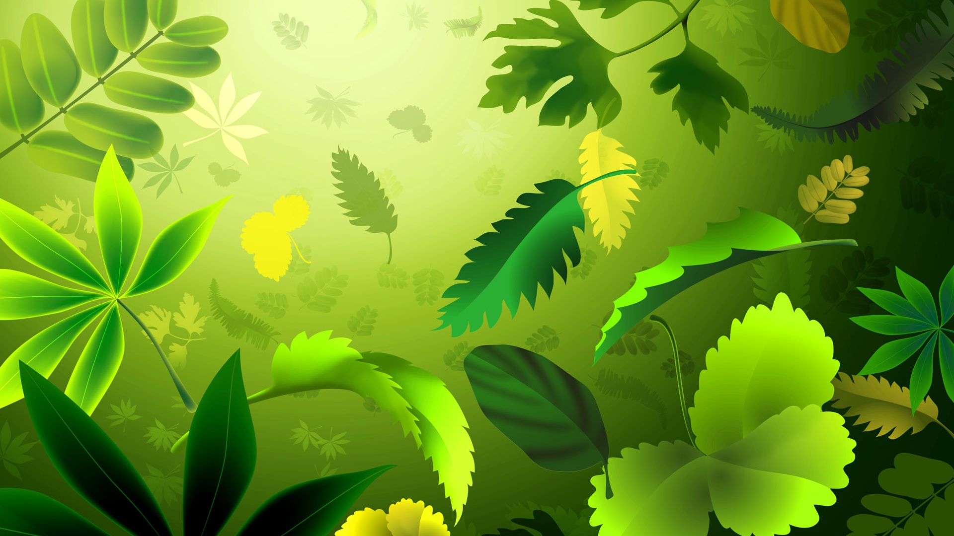 Download Green Leaves Background Wallpaper Nomer 32