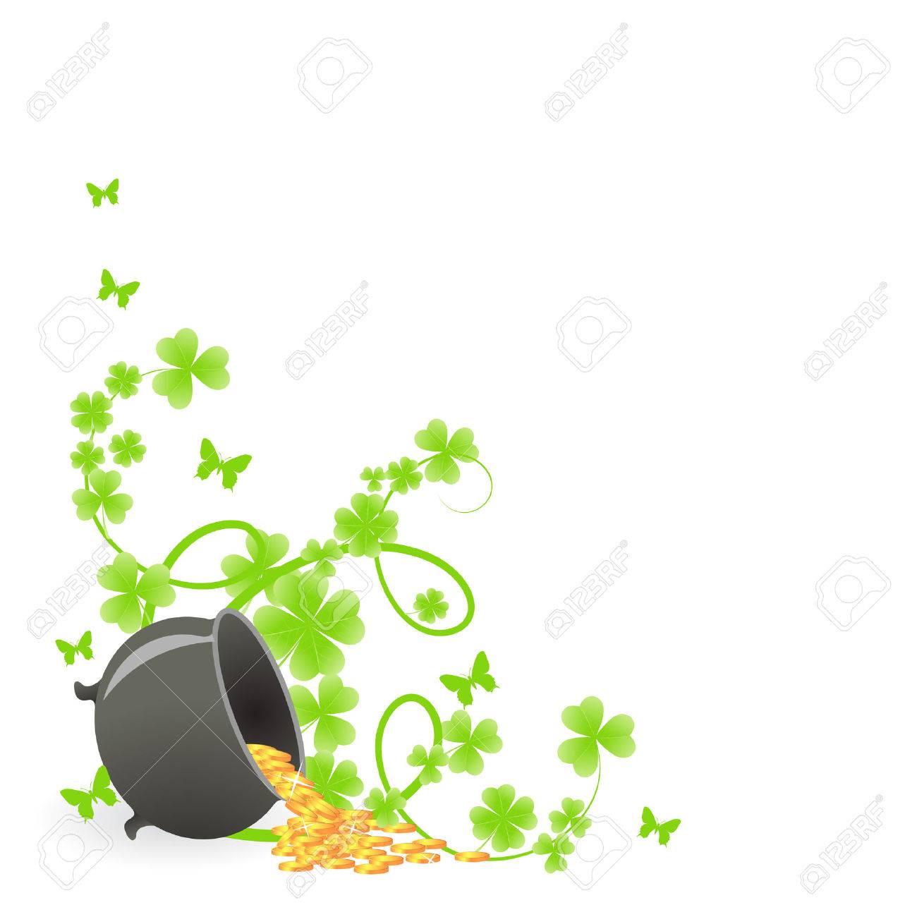 Detail Green Pot Of Gold Clipart Nomer 24