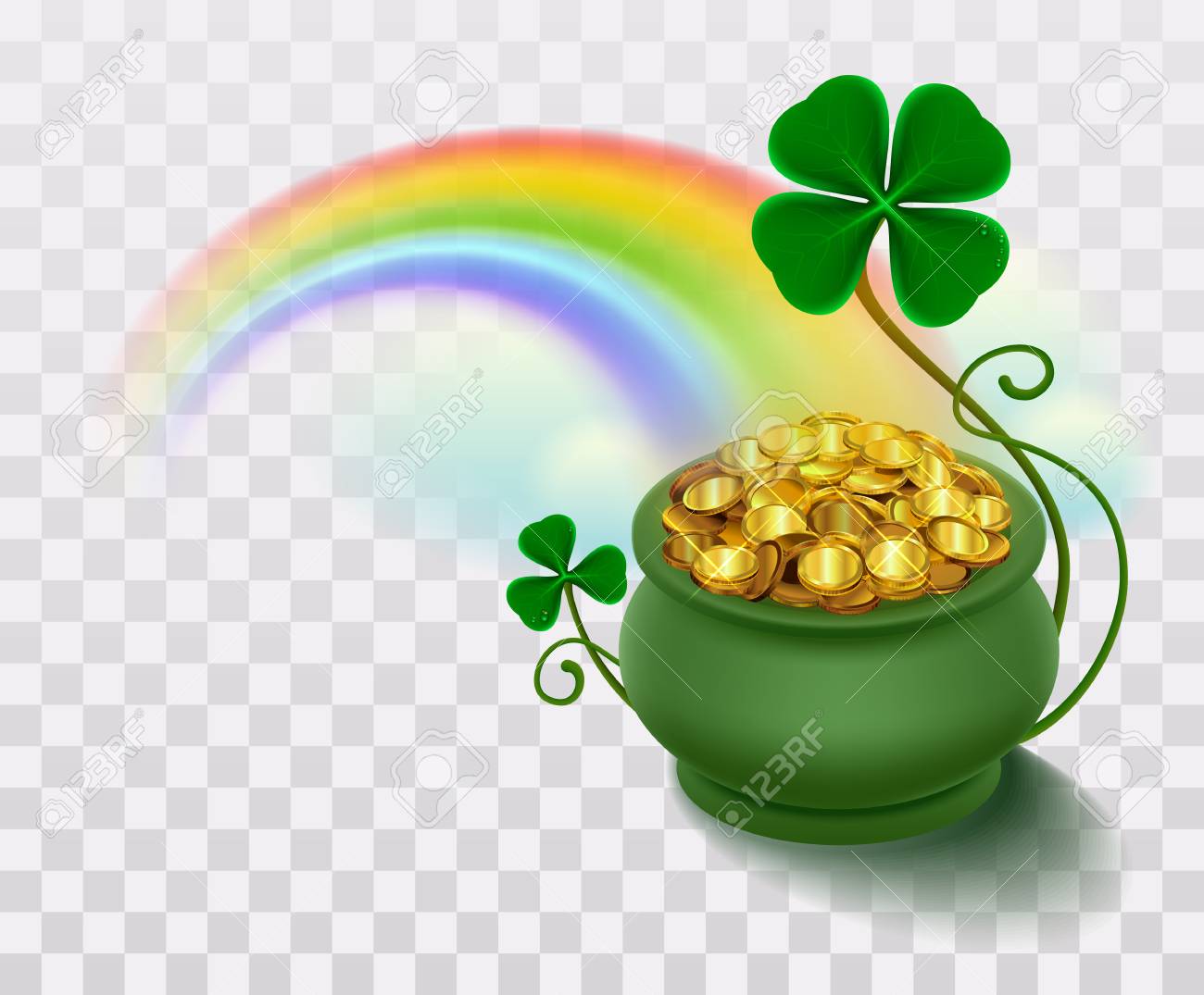 Detail Green Pot Of Gold Clipart Nomer 26