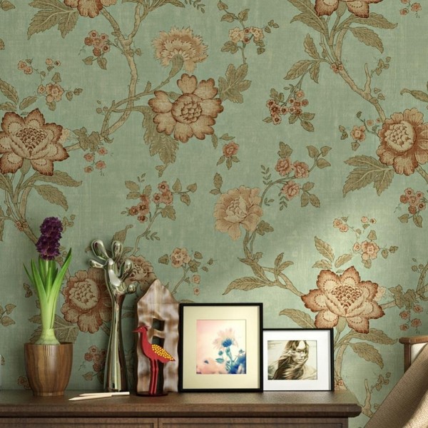 Detail Green Vintage Wallpaper Nomer 28