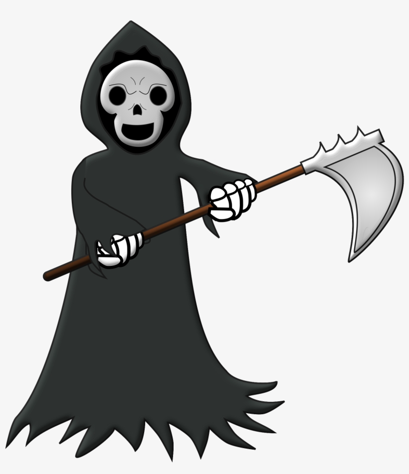 Detail Grim Reaper Clipart Black And White Nomer 31